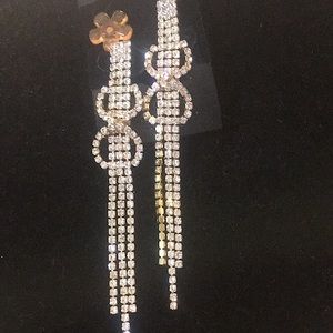 Rhinestone Dangling Earrings